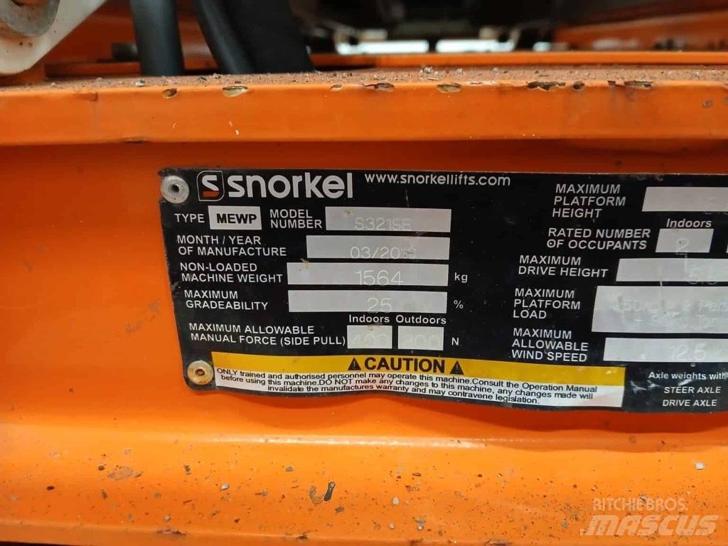 Snorkel S 3219 E Škarjaste dvižne ploščadi