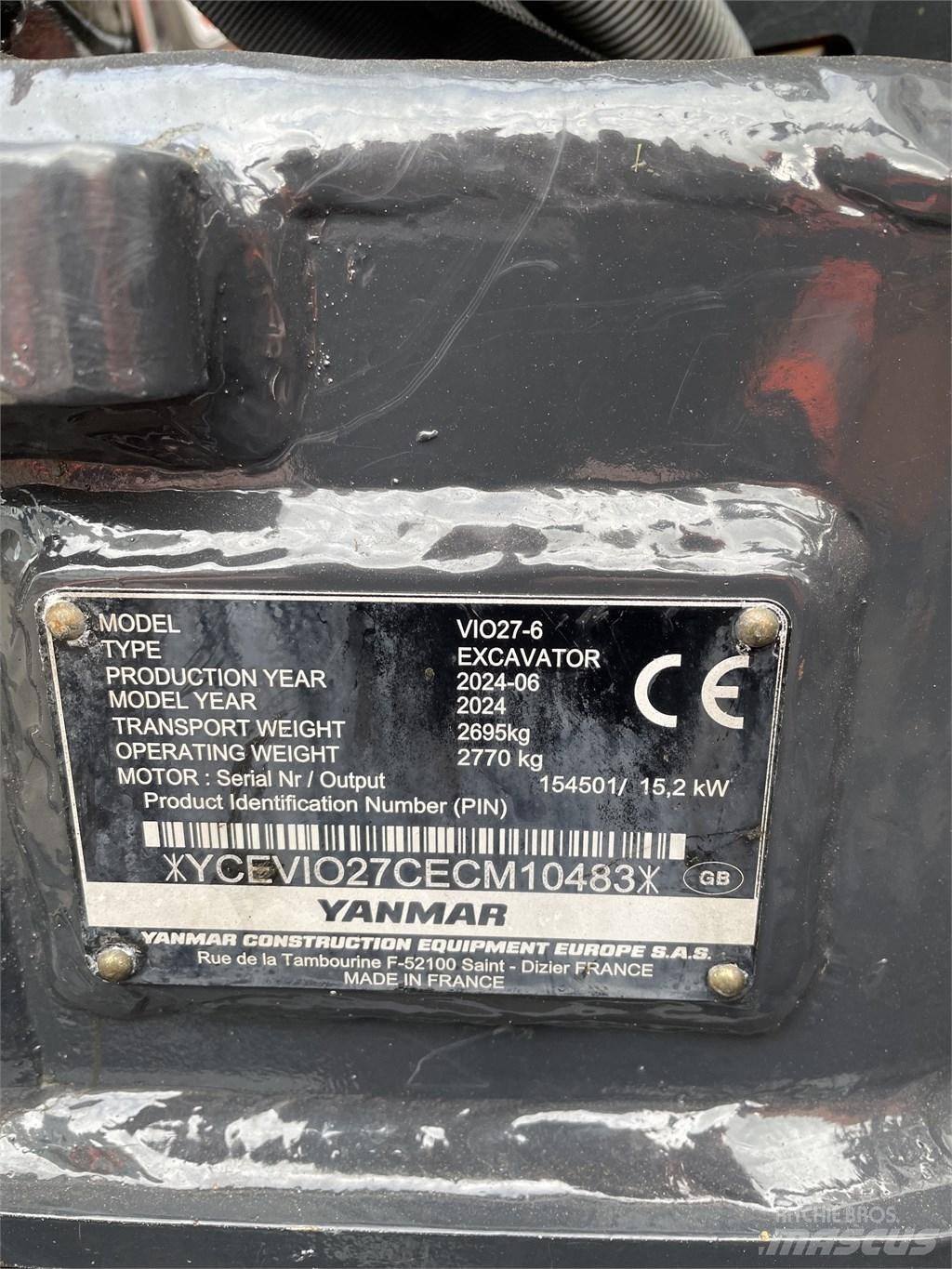 Yanmar Vio 27 Mini bagri <7t