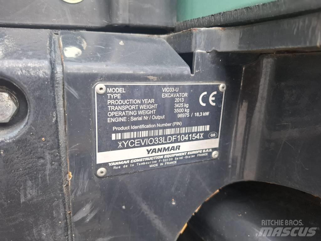 Yanmar Vio 33 U Mini bagri <7t