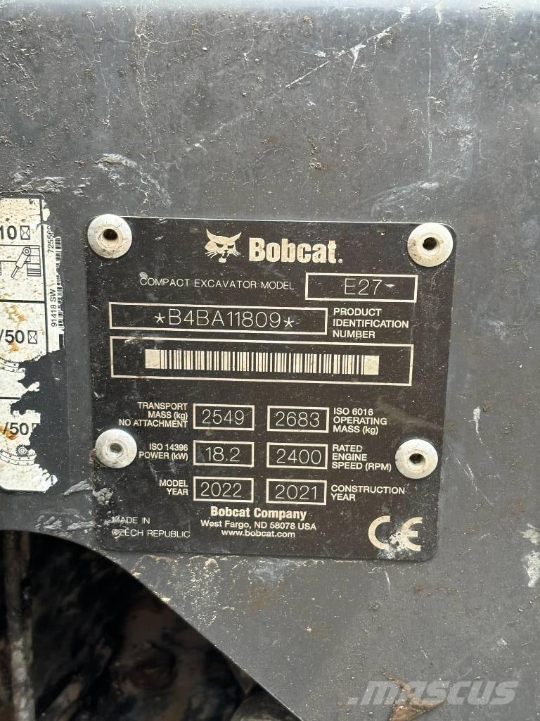 Bobcat E 27 Mini bagri <7t
