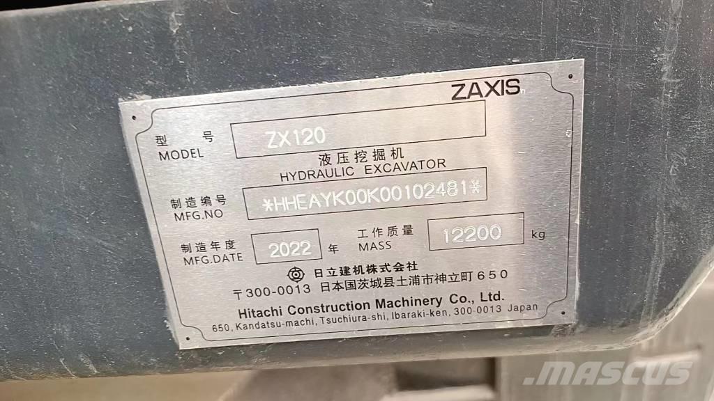 Hitachi ZX 120-6 Mini bagri <7t