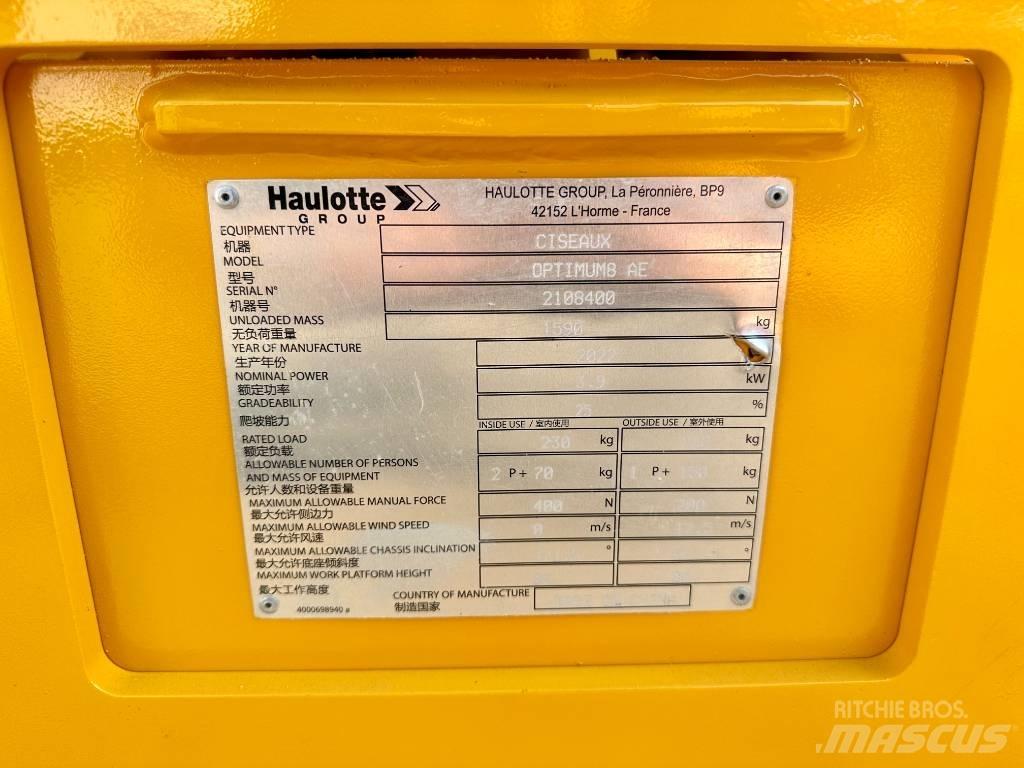 Haulotte OPTIMUM 8 Škarjaste dvižne ploščadi