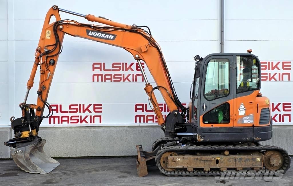 Doosan DX 80 R Midi bagri 7t – 12t