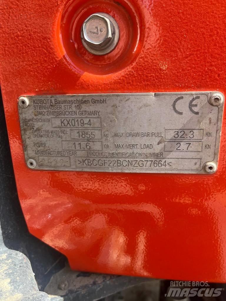 Kubota KX 019-4 Mini bagri <7t