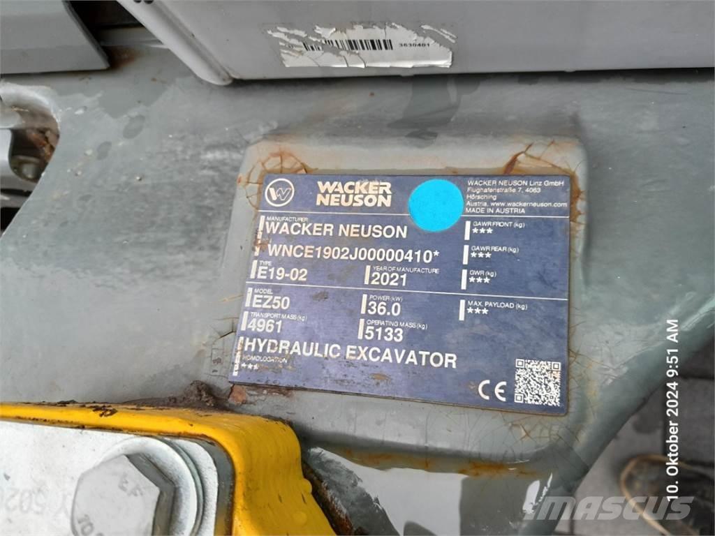 Wacker Neuson EZ50 Mini bagri <7t