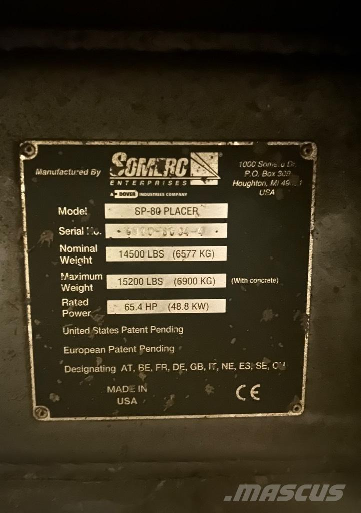 Somero SP-80 (#1105) Pripomočki za betonska dela
