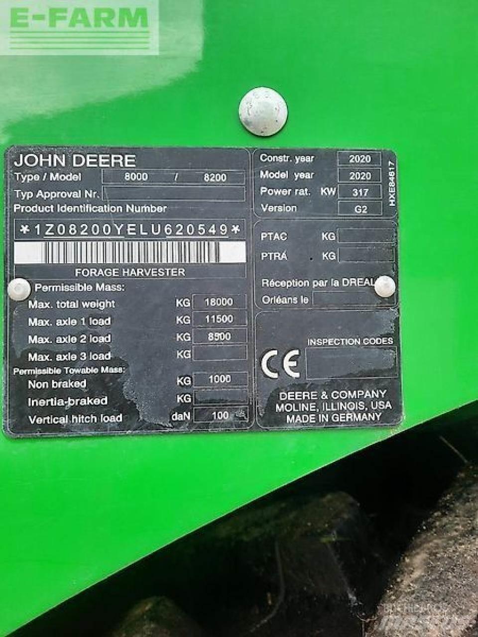 John Deere 8200i Stroji za krmo na lastni pogon