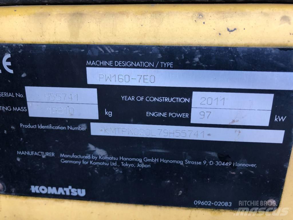 Komatsu PW160-7E0 Bagri na kolesih