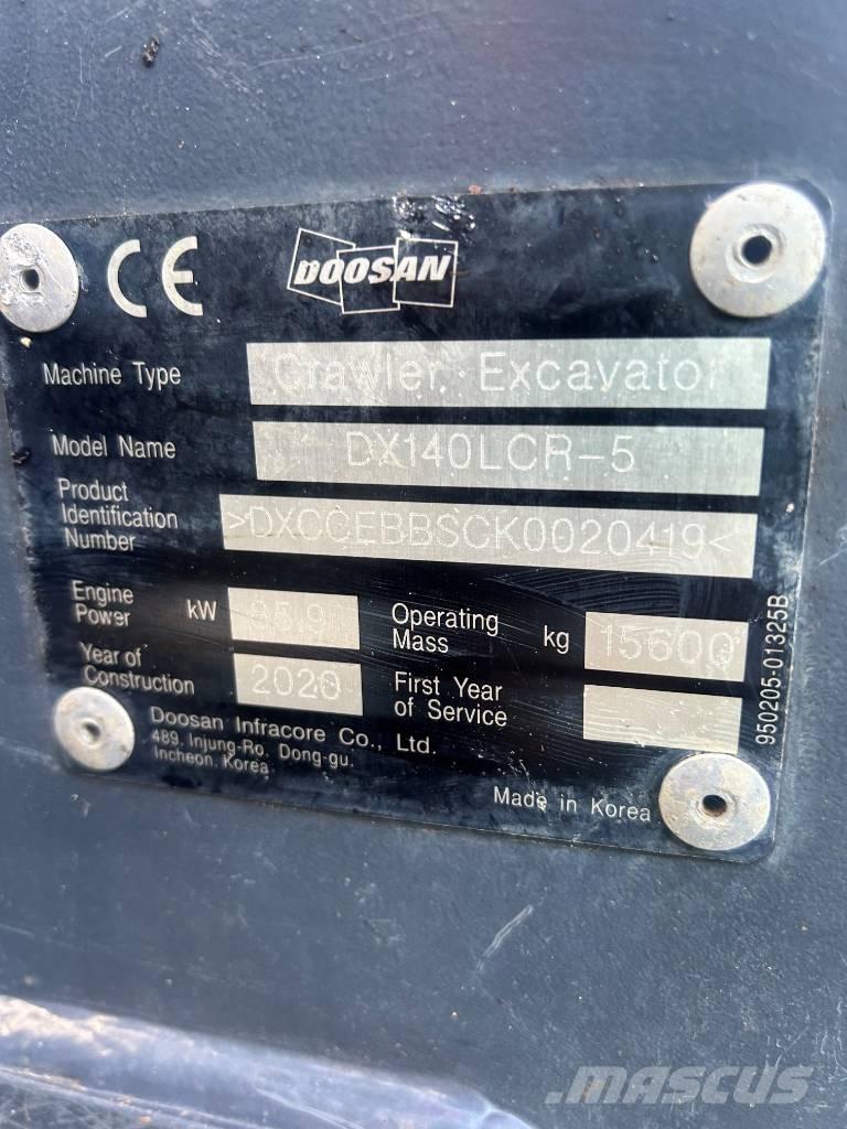 Doosan DX140LCR-5 Bagri goseničarji