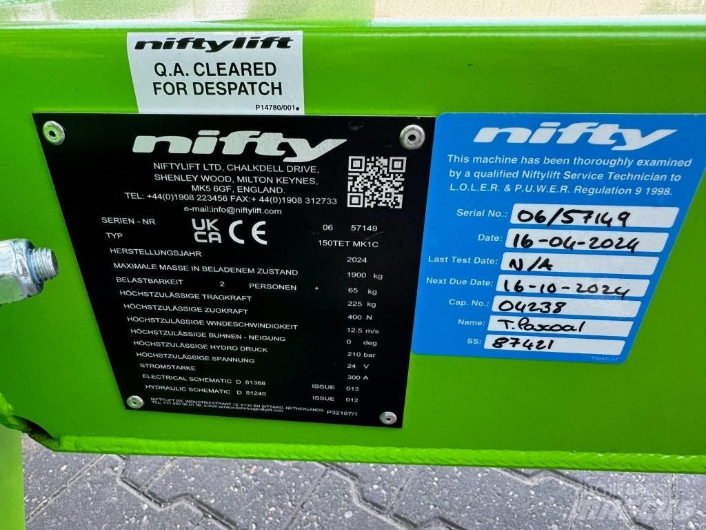 Niftylift 150 TET Vlečne dvižne ploščadi