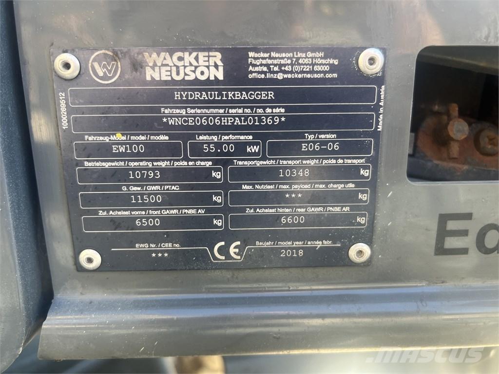 Wacker Neuson EW 100 Bagri na kolesih