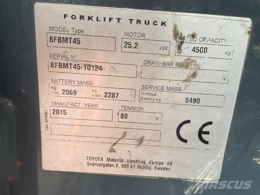 Toyota 8 FBMT 45 Električni viličarji