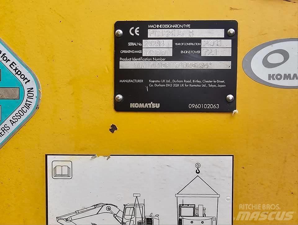 Komatsu PC 138 Midi bagri 7t – 12t