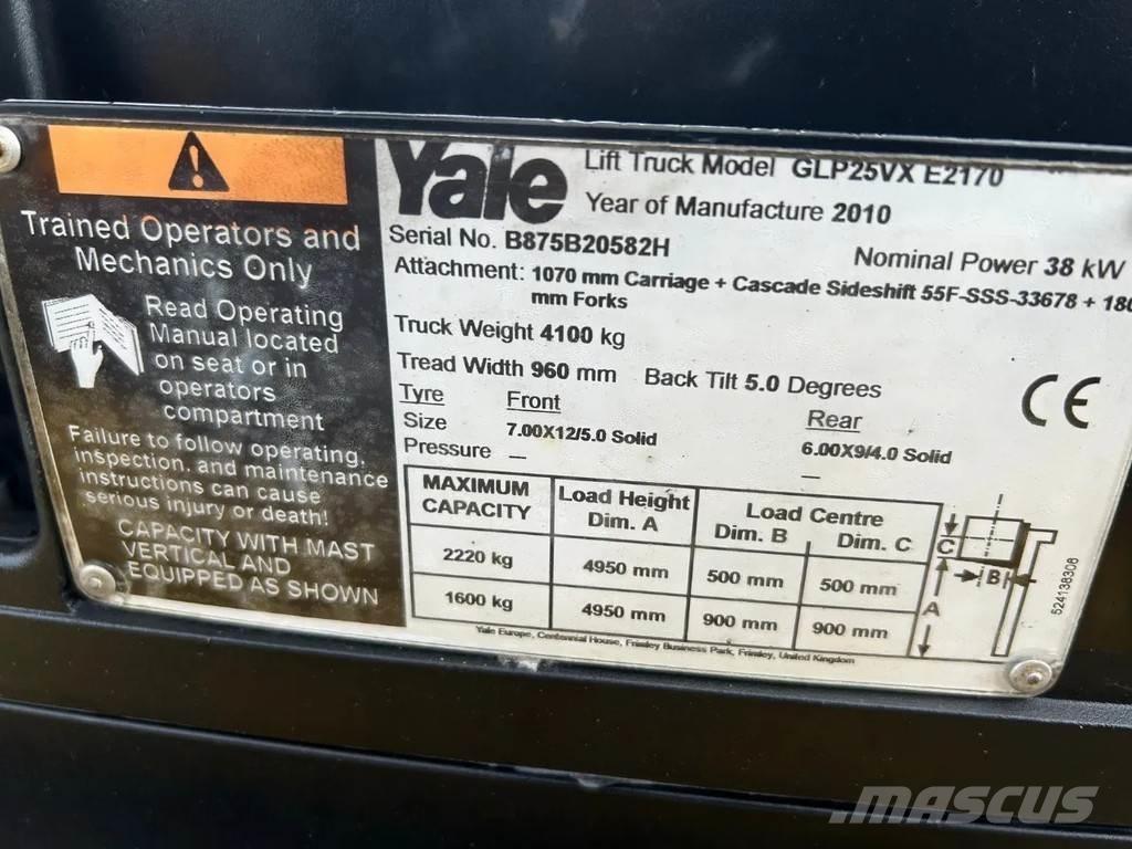 Yale 2.5 Heftruck Plinski viličarji