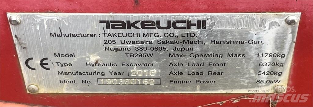 Takeuchi TB 295 W Bagri na kolesih