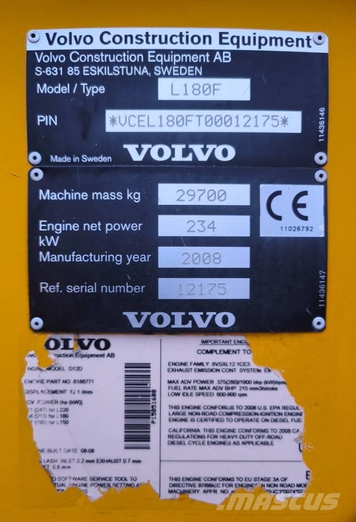 Volvo L 180 F Kolesni nakladalci