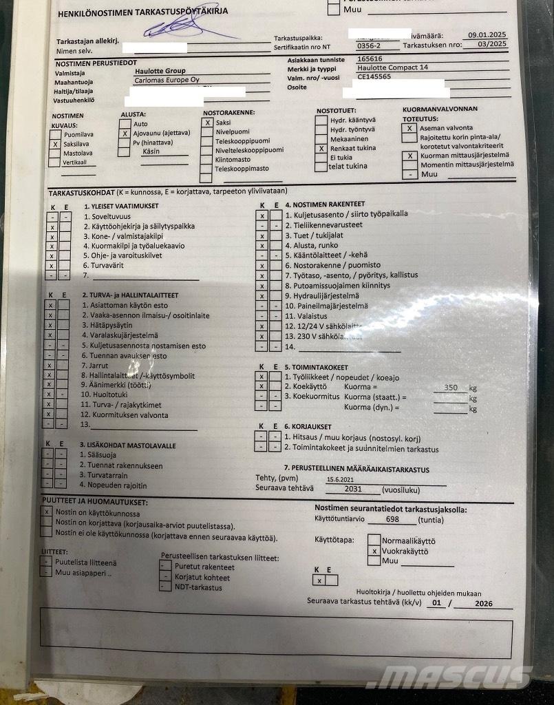 Haulotte Compact 14 Škarjaste dvižne ploščadi