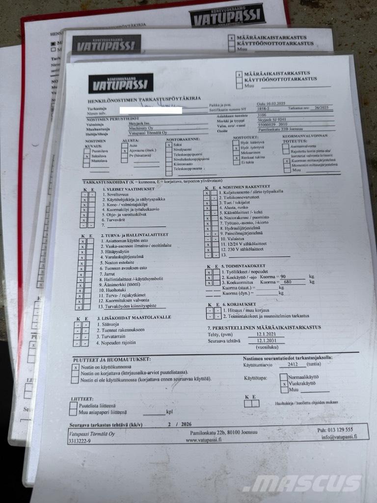 SkyJack SJ 9241 Škarjaste dvižne ploščadi