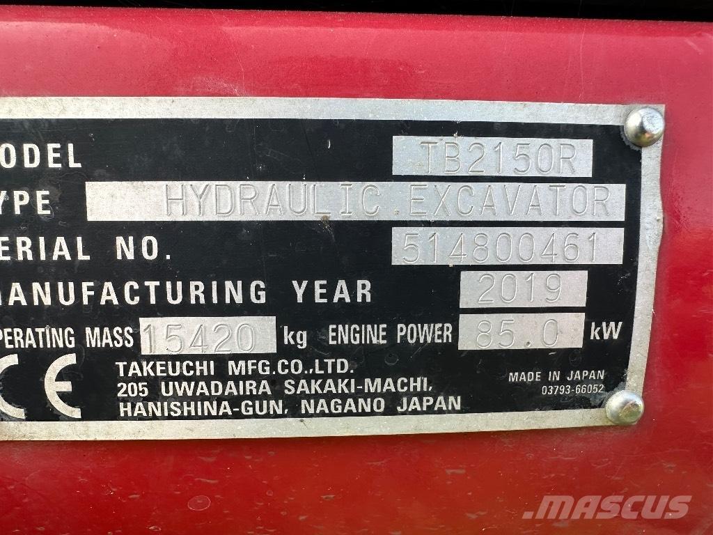 Takeuchi TB 2150 R Bagri goseničarji