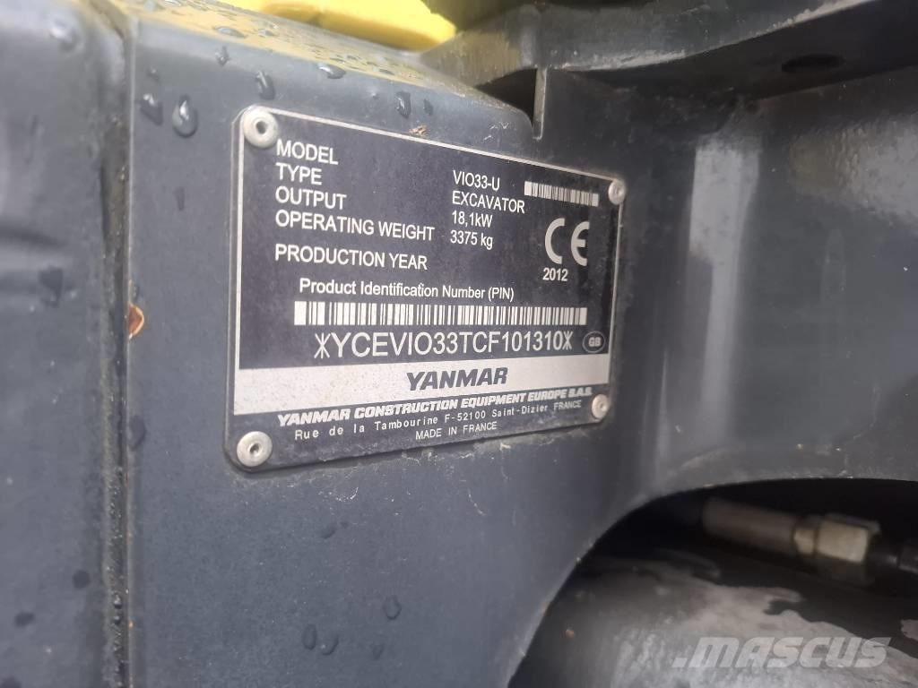 Yanmar Vio 33 U Mini bagri <7t