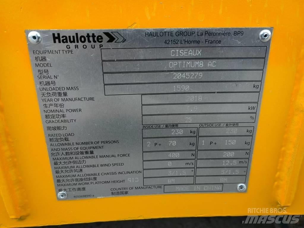 Haulotte OPTIMUM 8 Škarjaste dvižne ploščadi