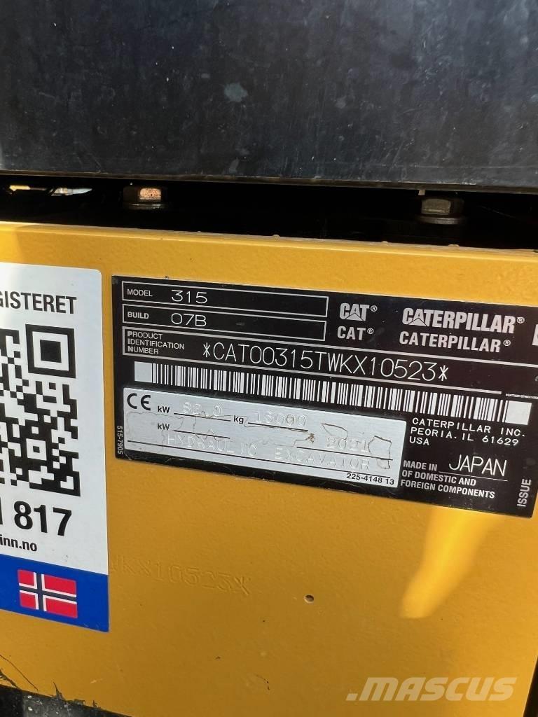 CAT 315 Bagri goseničarji