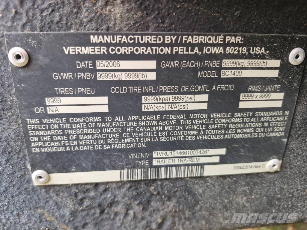 Vermeer BC1400 Drobilci lesa