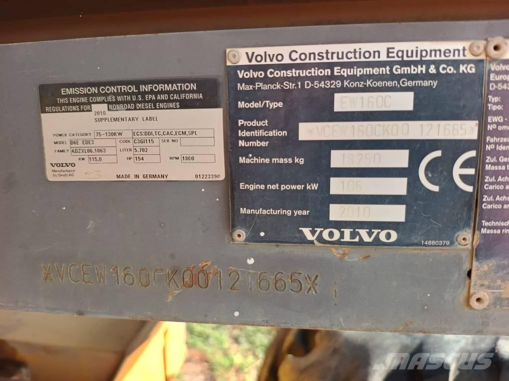 Volvo EW 160 C Bagri na kolesih