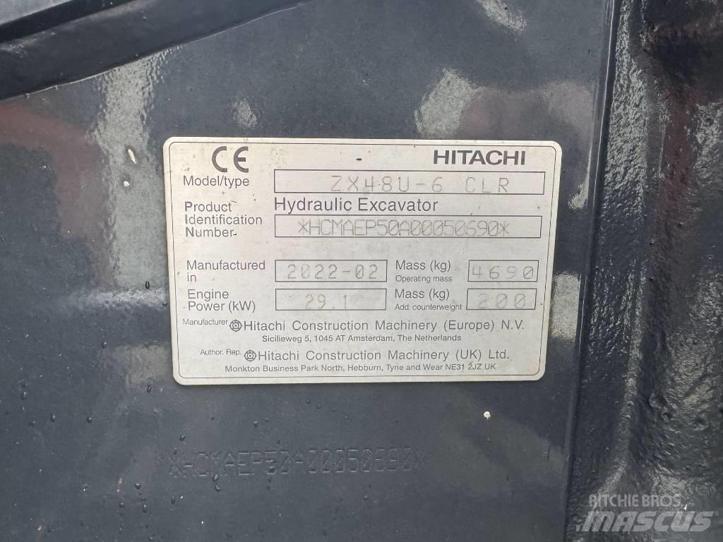 Hitachi ZX 48 U-6 Mini bagri <7t