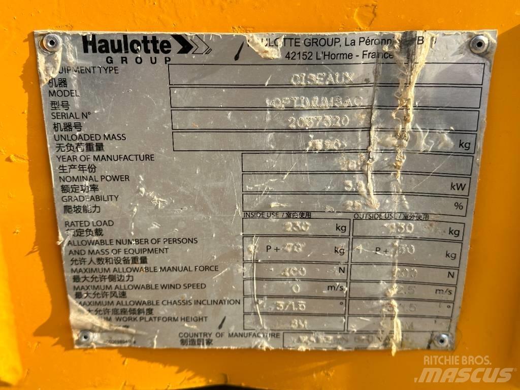 Haulotte OPTIMUM 8 Škarjaste dvižne ploščadi