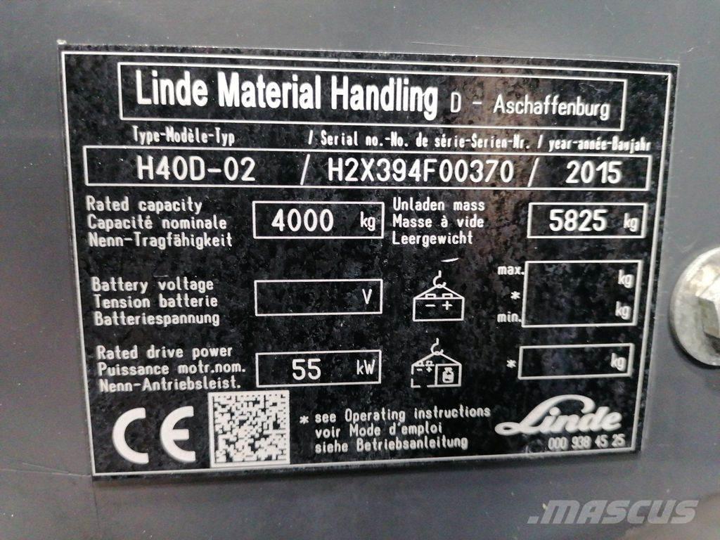 Linde H40D-02 Dizelski viličarji