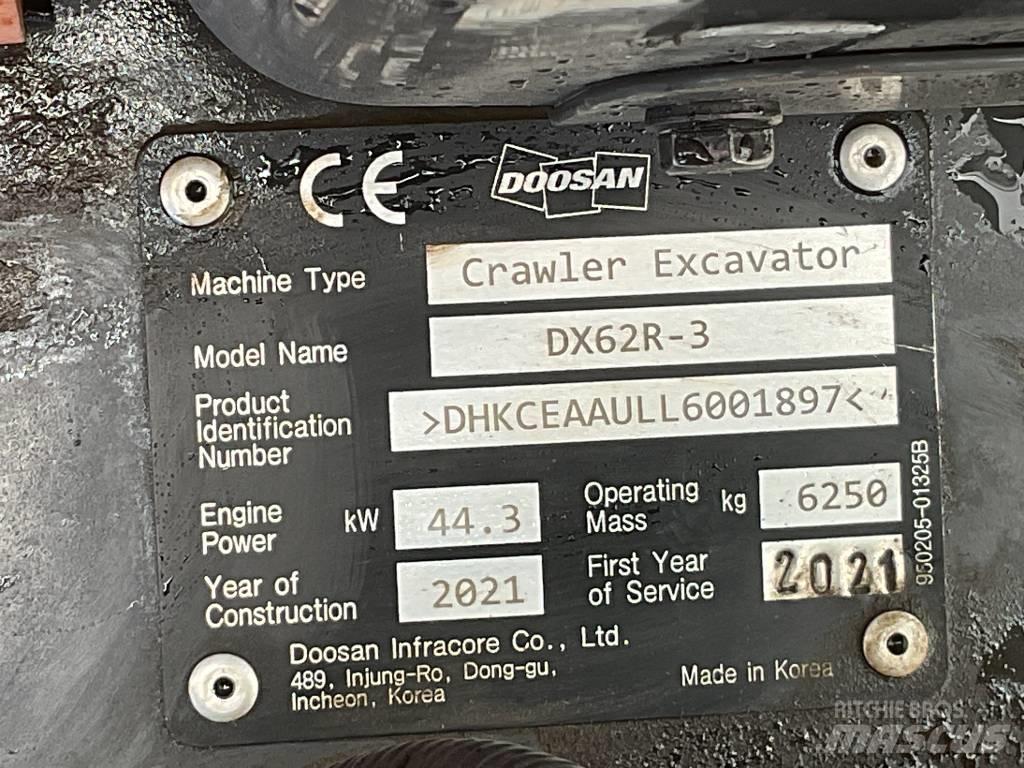 Doosan DX 62 R-3 Mini bagri <7t