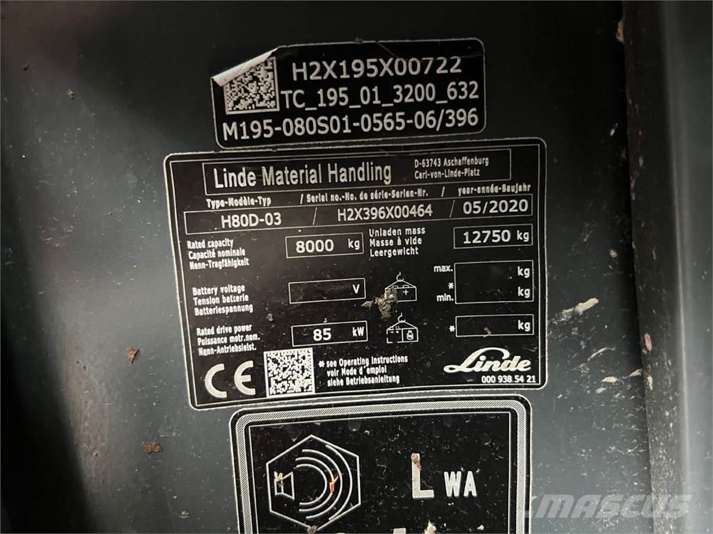 Linde H80D-03 Dizelski viličarji