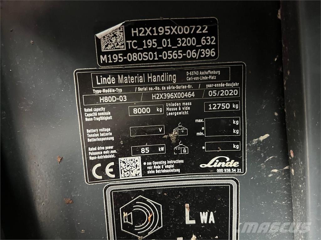 Linde H80D-03 Dizelski viličarji