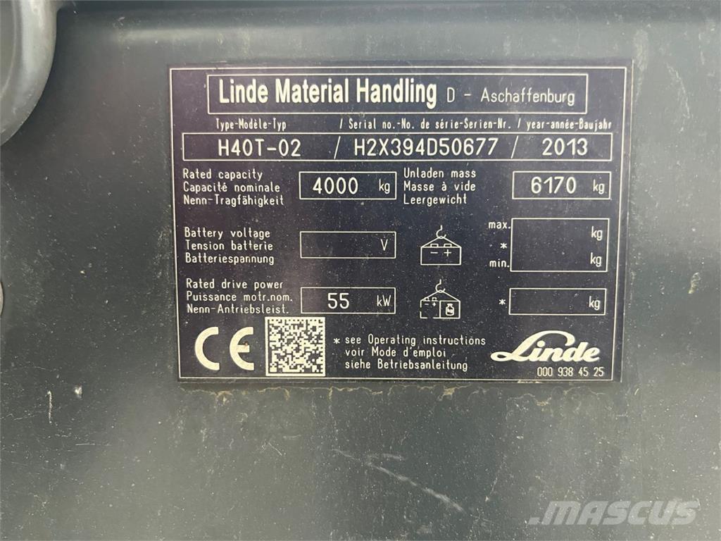 Linde H40T-02 Plinski viličarji