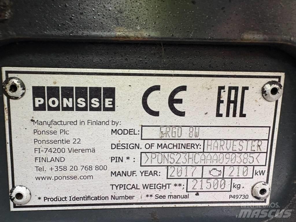Ponsse Ergo 8W Harvesterji