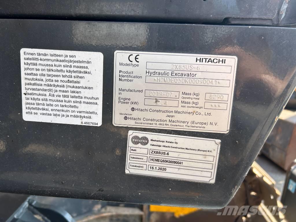 Hitachi ZX85US-6 BL Midi bagri 7t – 12t