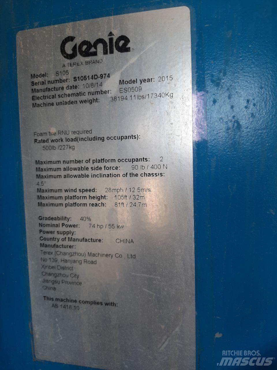 Genie S105 Teleskopske dvižne ploščadi