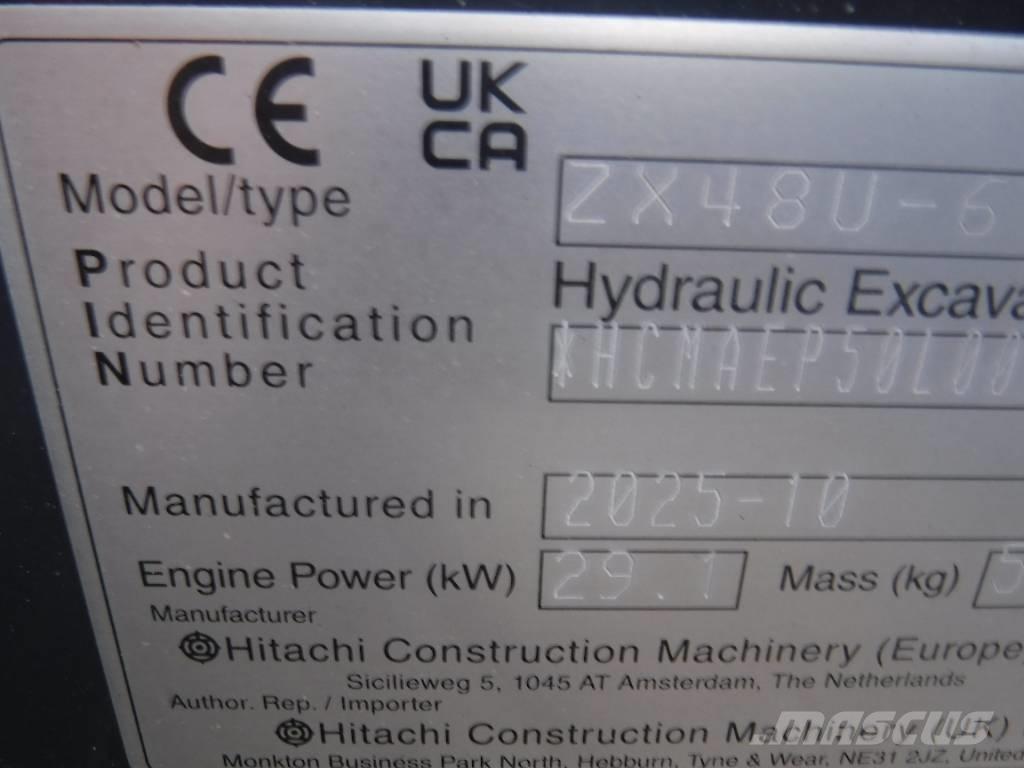 Hitachi ZX 48 U-6 Mini bagri <7t