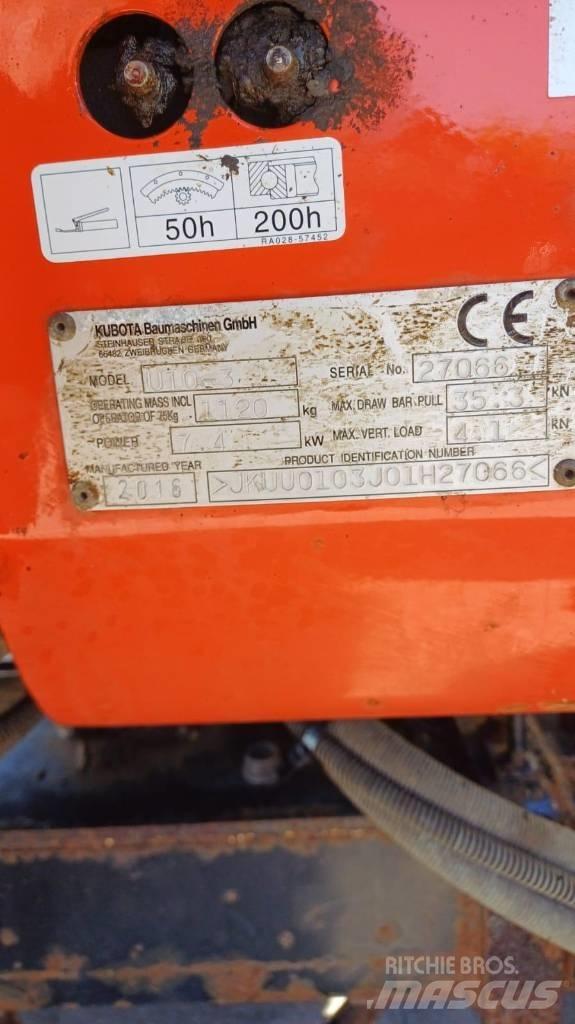 Kubota U10-3 Mini bagri <7t