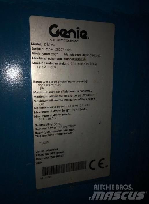 Genie Z 80/60 Zglobne dvižne ploščadi