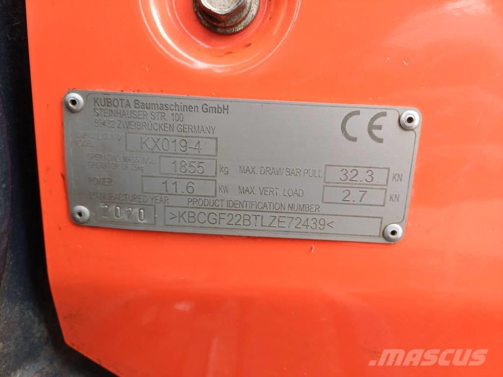 Kubota KX 019-4 Mini bagri <7t