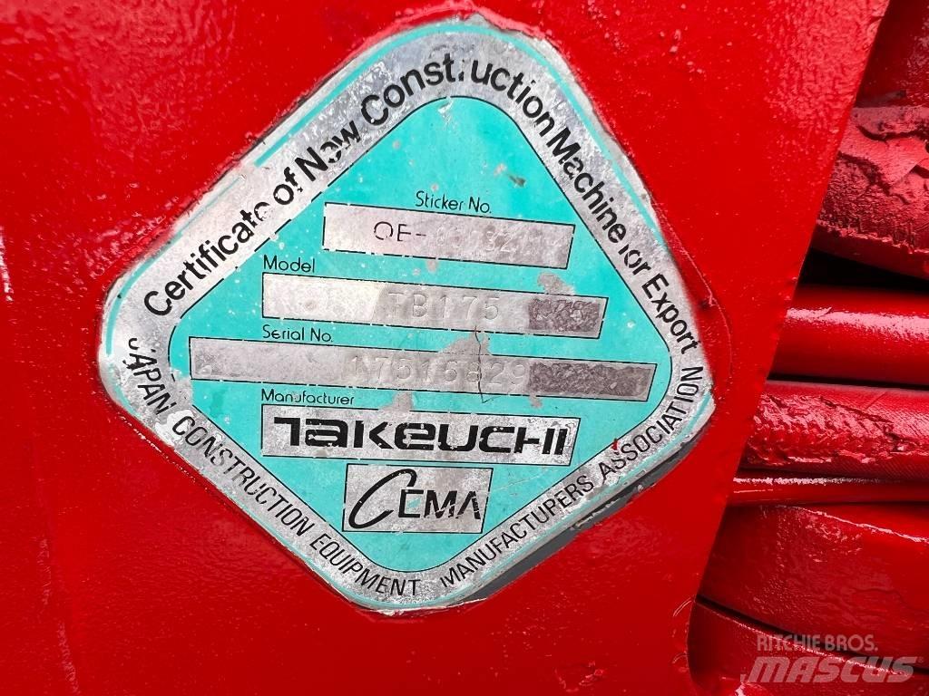 Takeuchi TB175 Midi bagri 7t – 12t