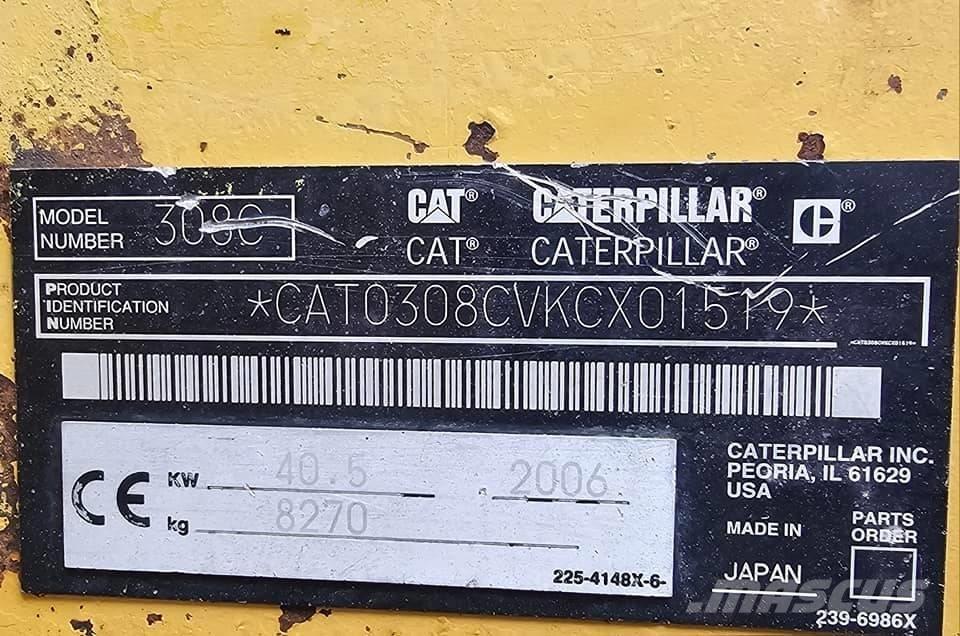 CAT 308 CR Midi bagri 7t – 12t