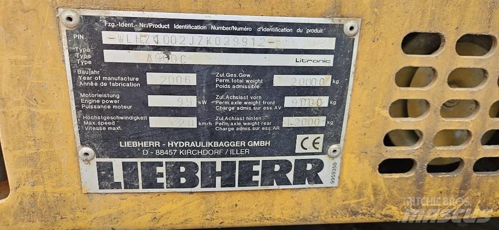 Liebherr A 900 C Bagri na kolesih