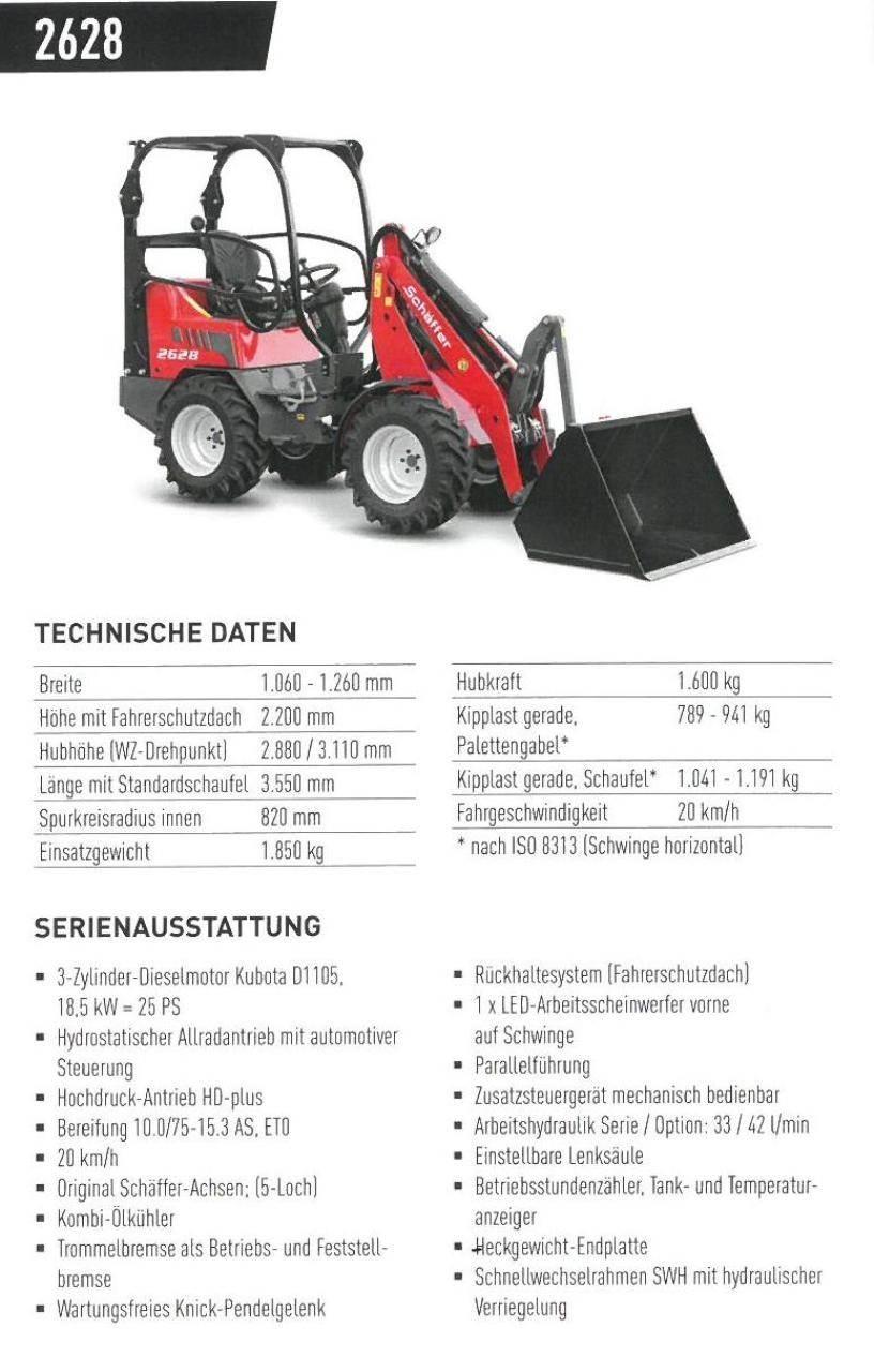 Schäffer 2628 Mini nakladalci