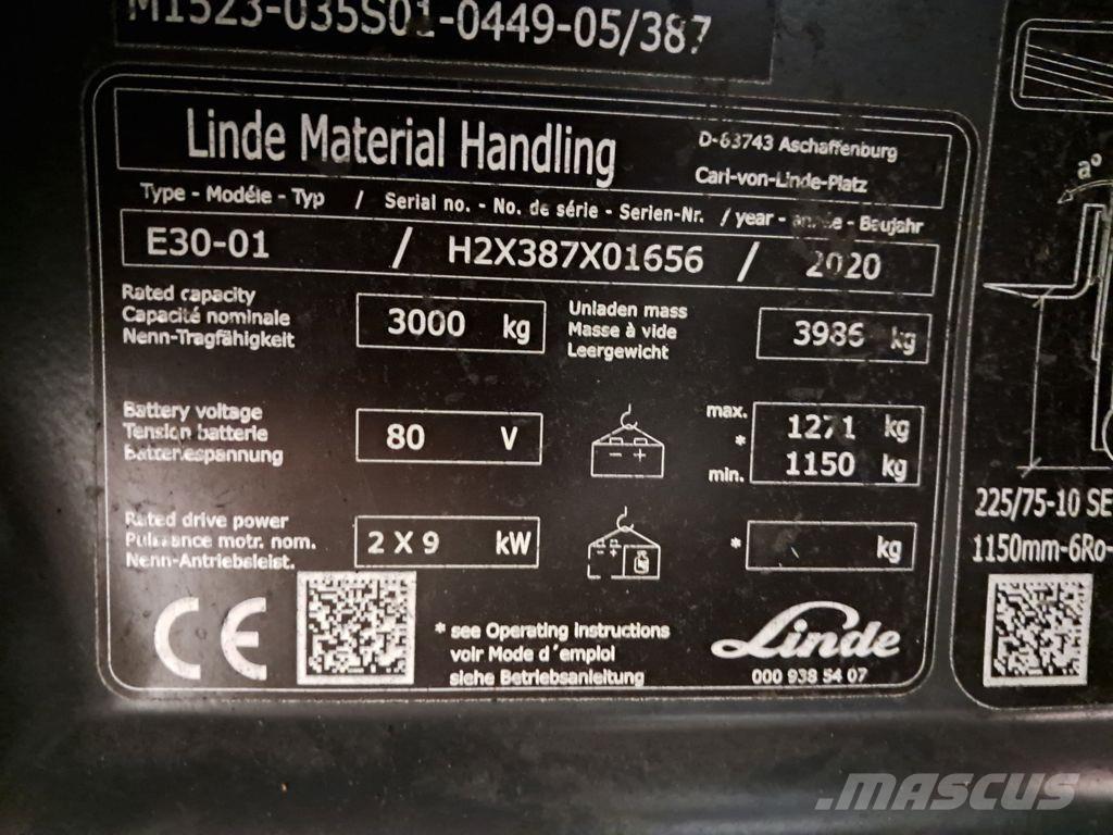 Linde E30-01 Električni viličarji