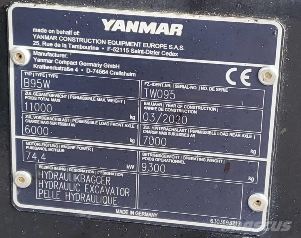 Yanmar B 95 W Bagri na kolesih