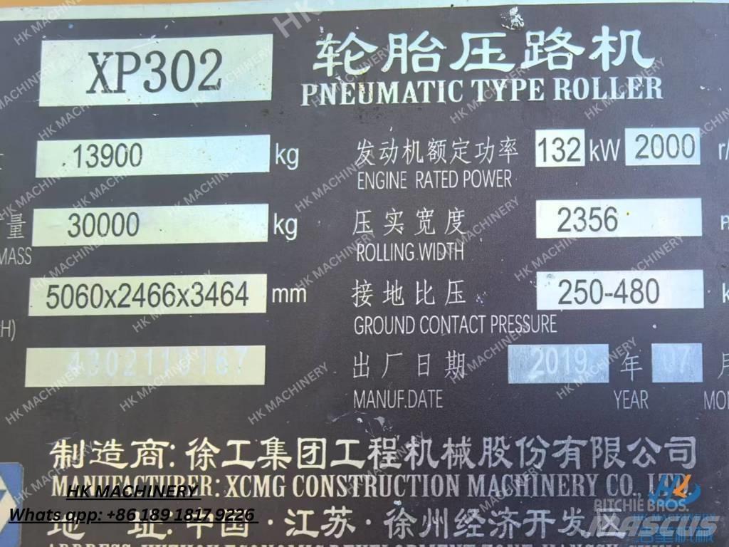 XCMG XP302 Kolesni valjarji s pnevmatikami