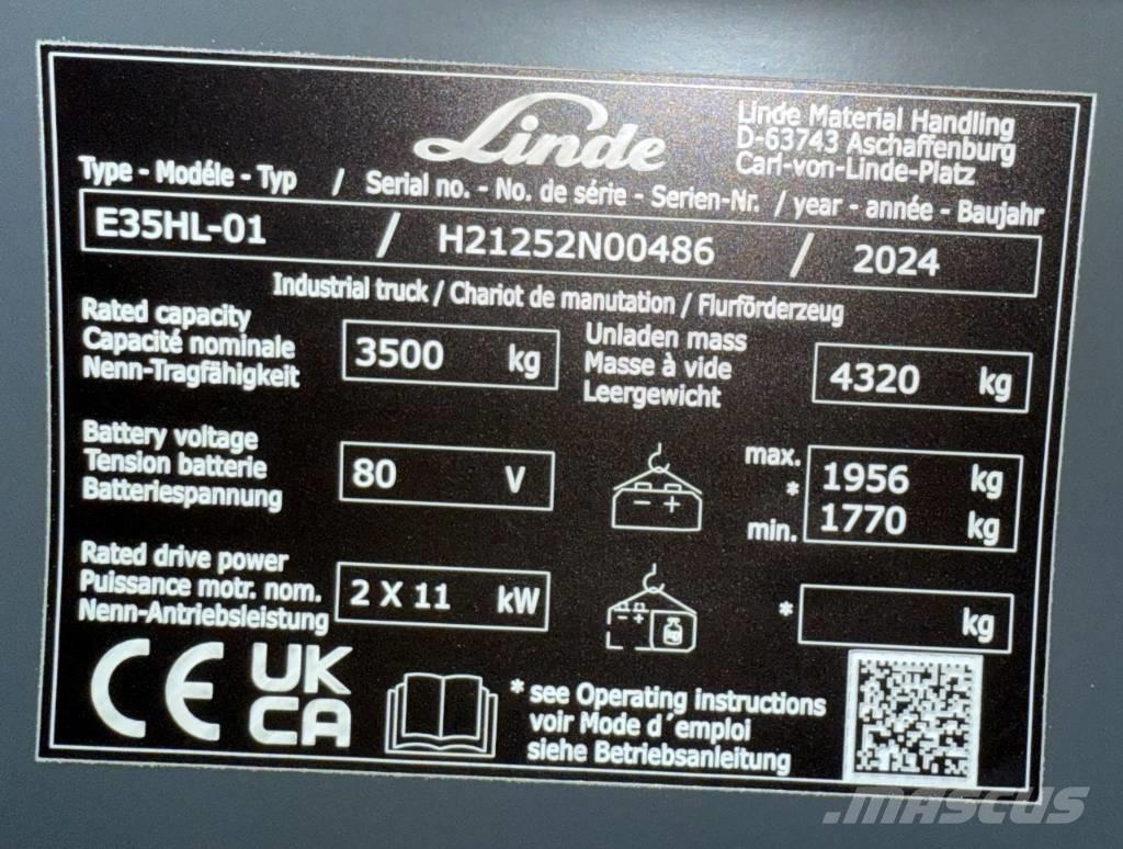 Linde E 35 Električni viličarji
